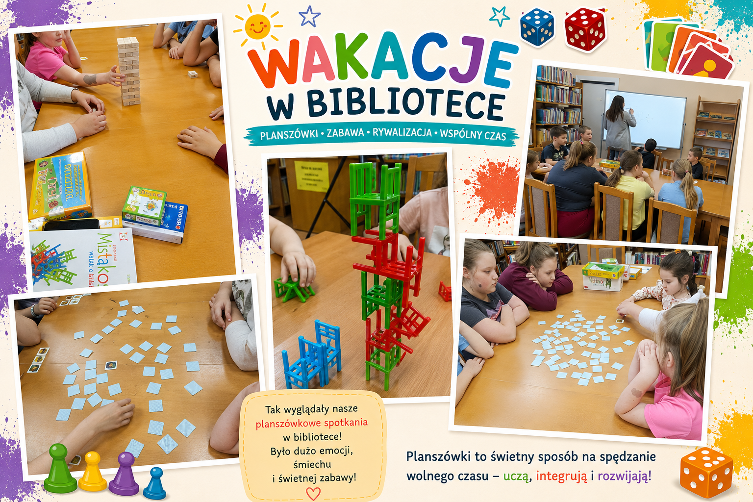 Zdjęcie: Wakacje w bibliotece- gry planszowe