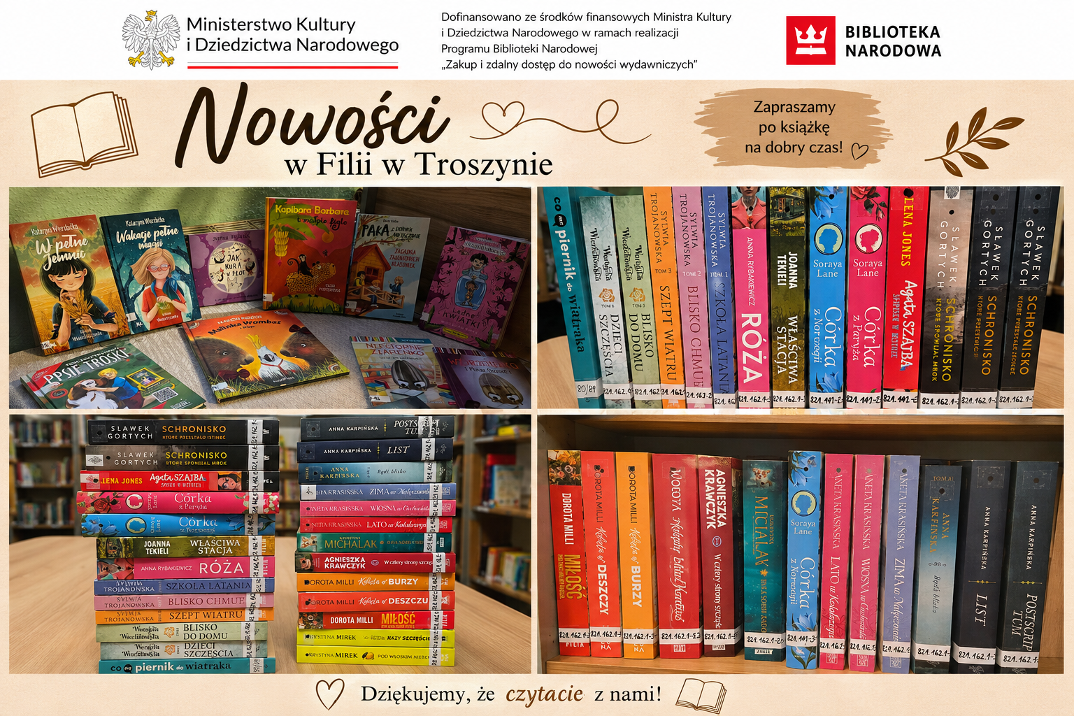 Zdjęcie: Kolejne nowości w naszej bibliotece – tym razem w Filii w Troszynie!