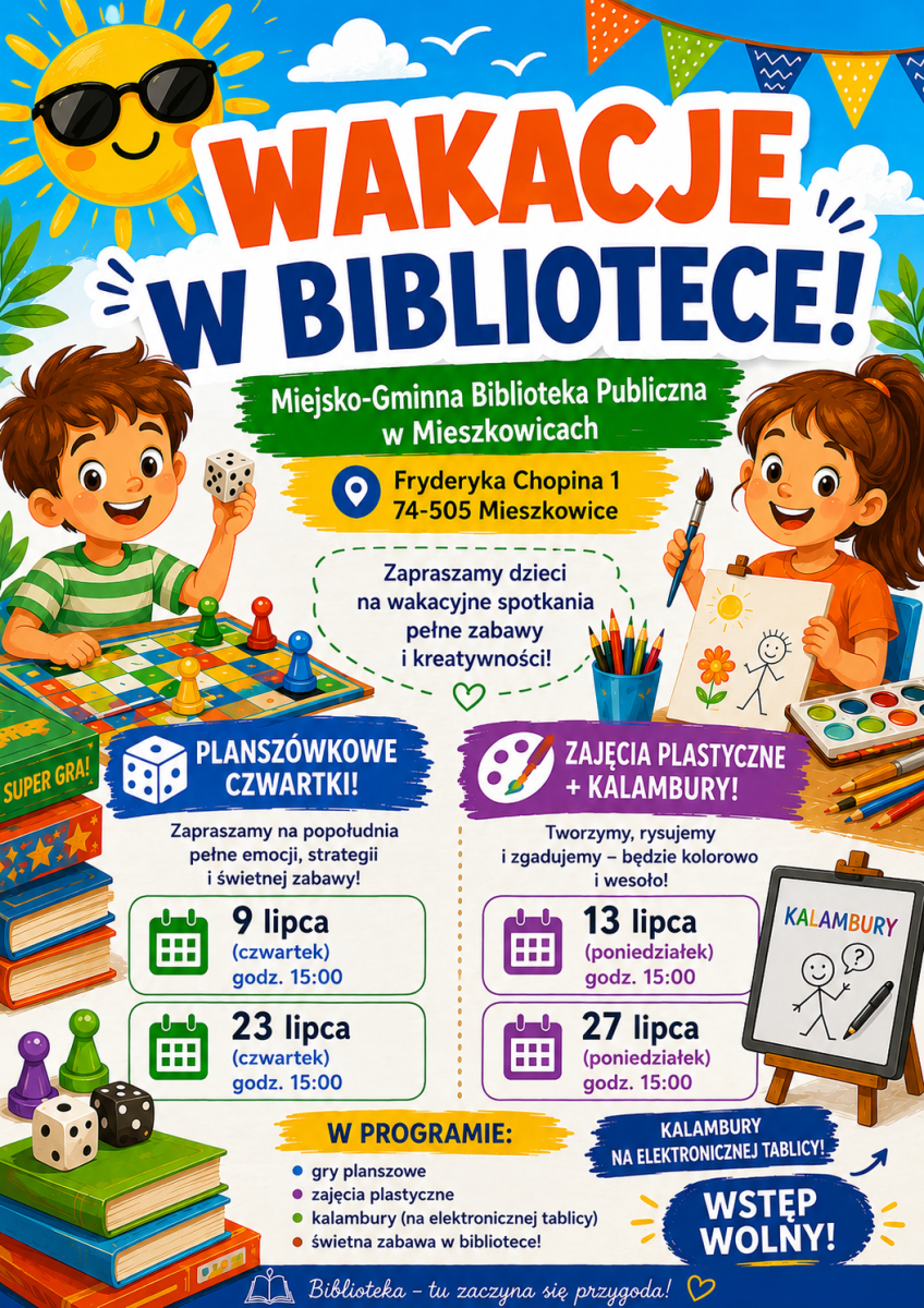 Zdjęcie: Wakacje w MGBP w Mieszkowicach