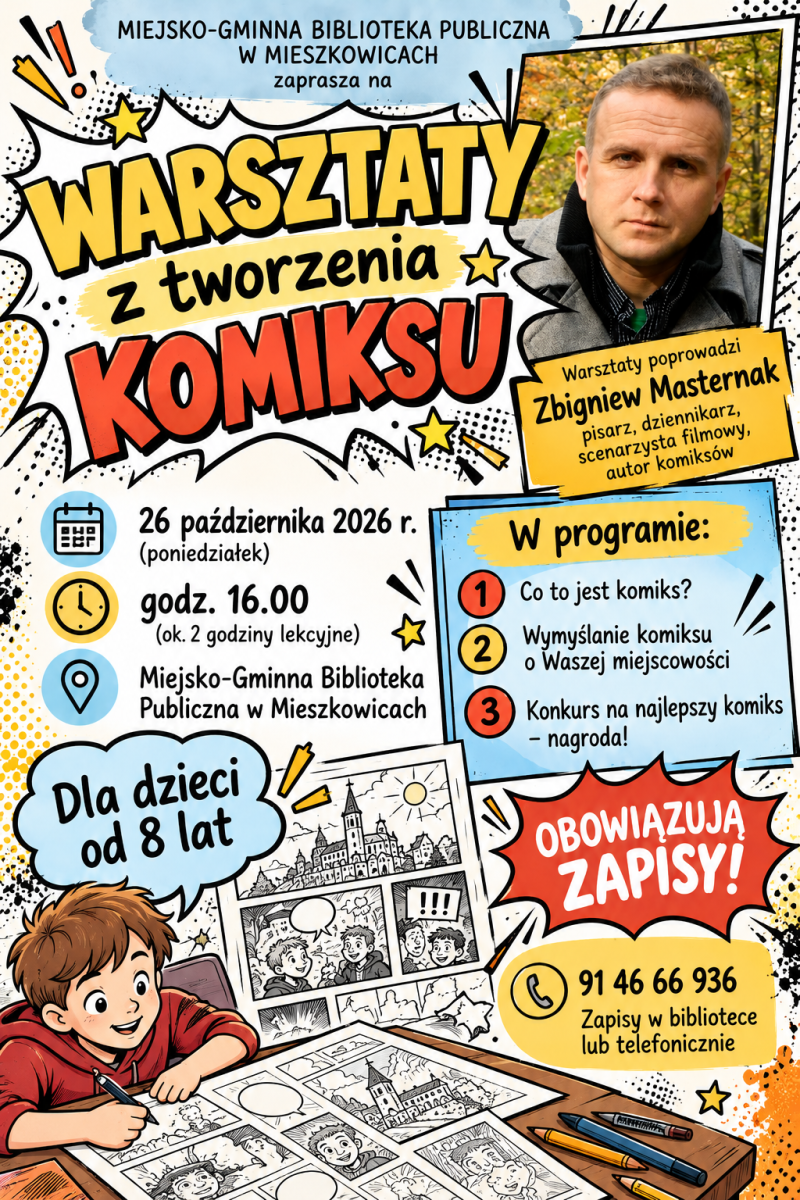 Zdjęcie: Warsztaty komiksowe 26.10.2026