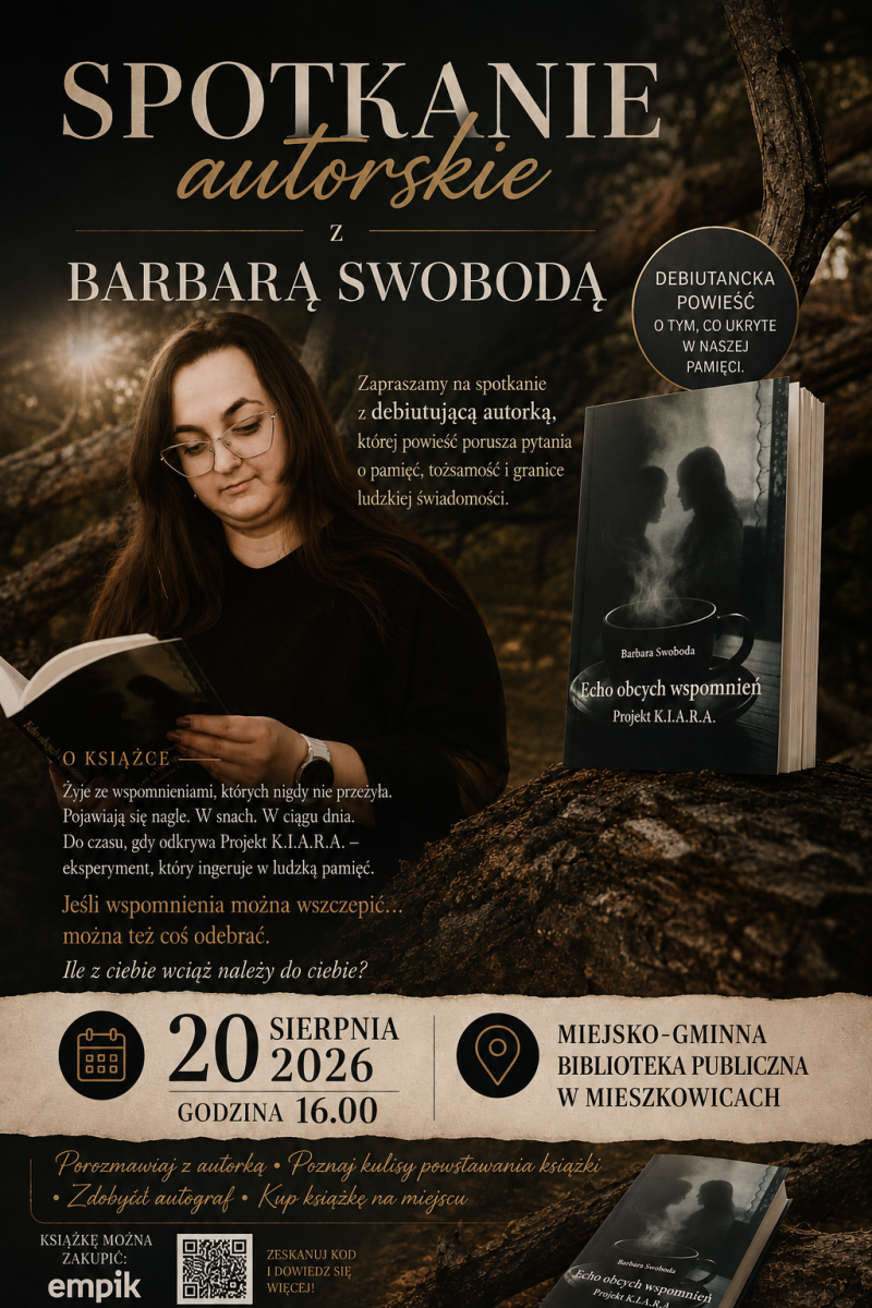 Zdjęcie: Spotkanie autorskie Barbara Swoboda 20 sierpnia 2026